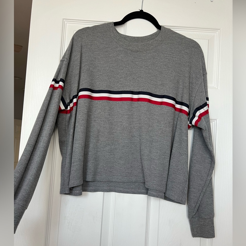Hollister waffle cropped top